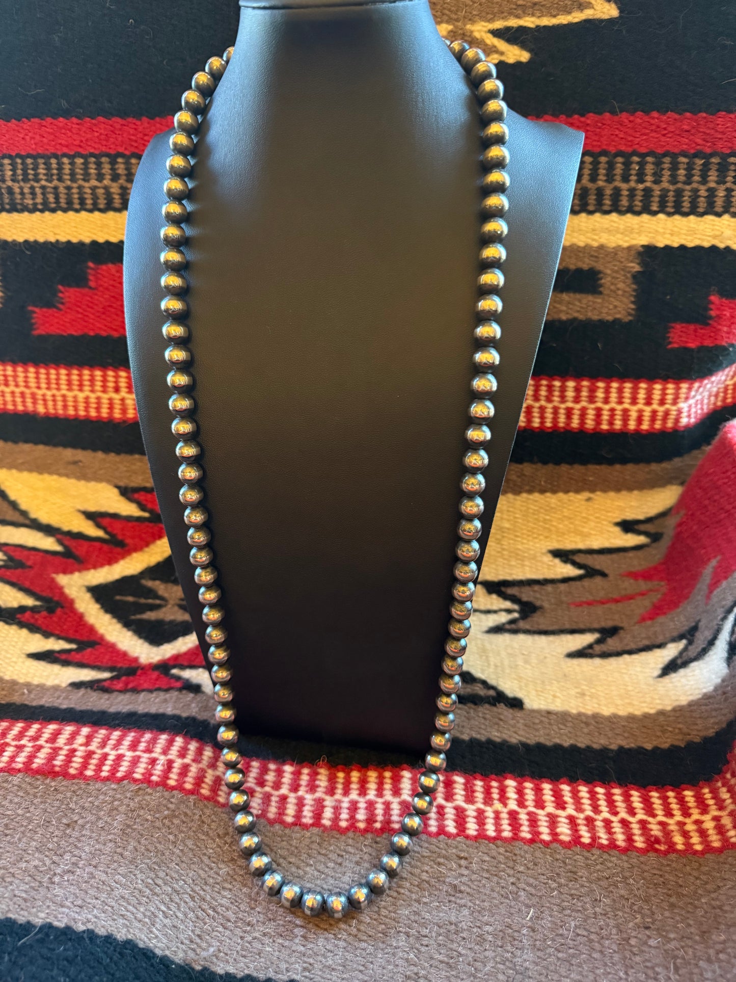 10mm Navajo Pearl Necklace 36" Long
