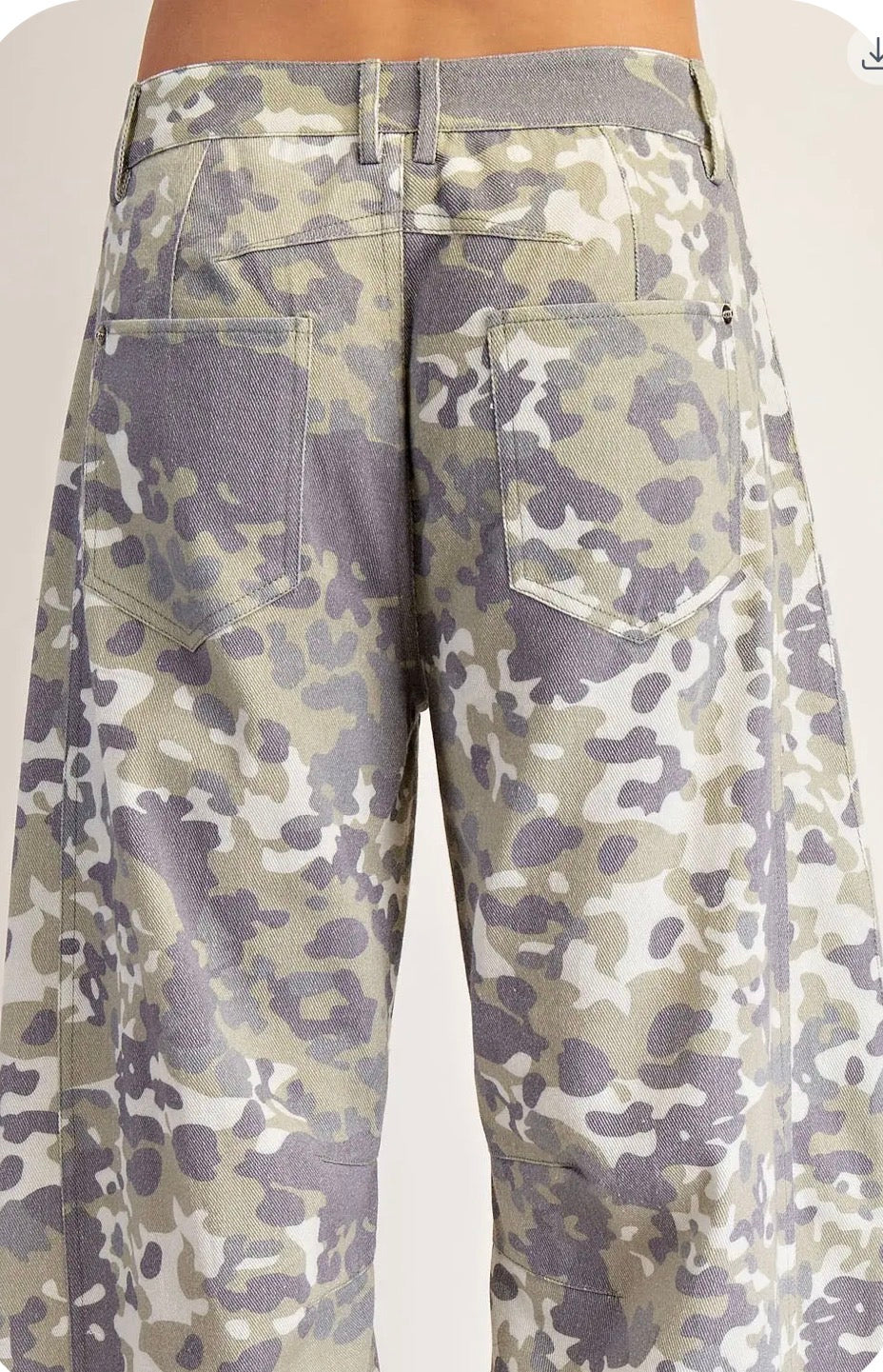 z Soft Washed Camo Barrel Jeans