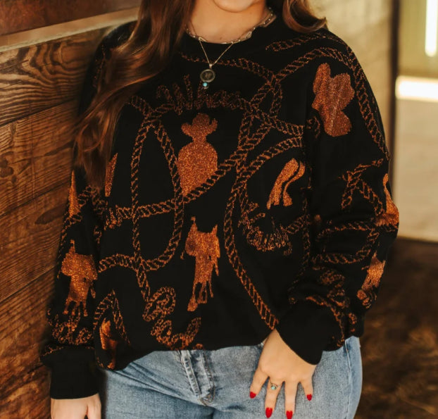 z Copper Cowboy Reversible Sweater