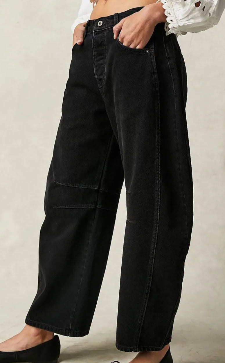 z Barrel Wide Leg Jeans with Pockets
