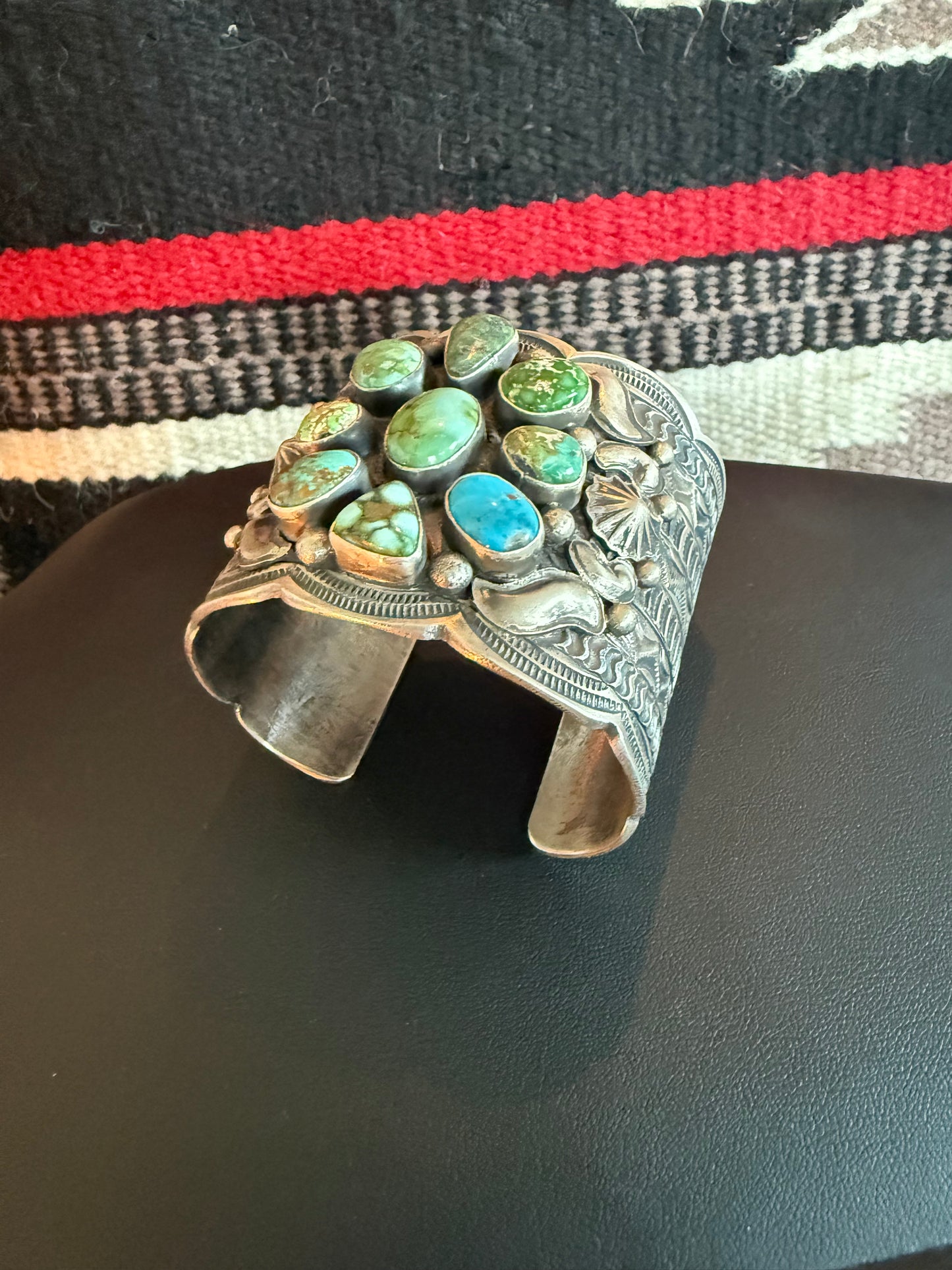 Sterling Silver and Turquoise Tillie John Cuff