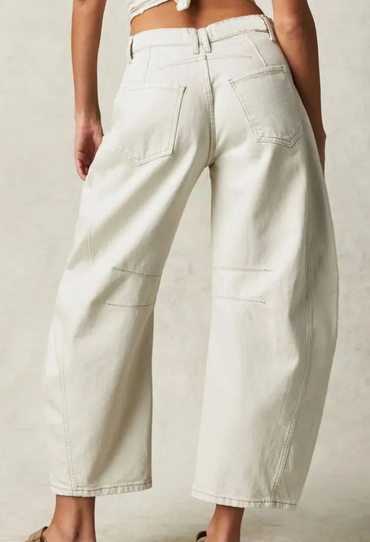 z Barrel Wide Leg Jeans with Pockets