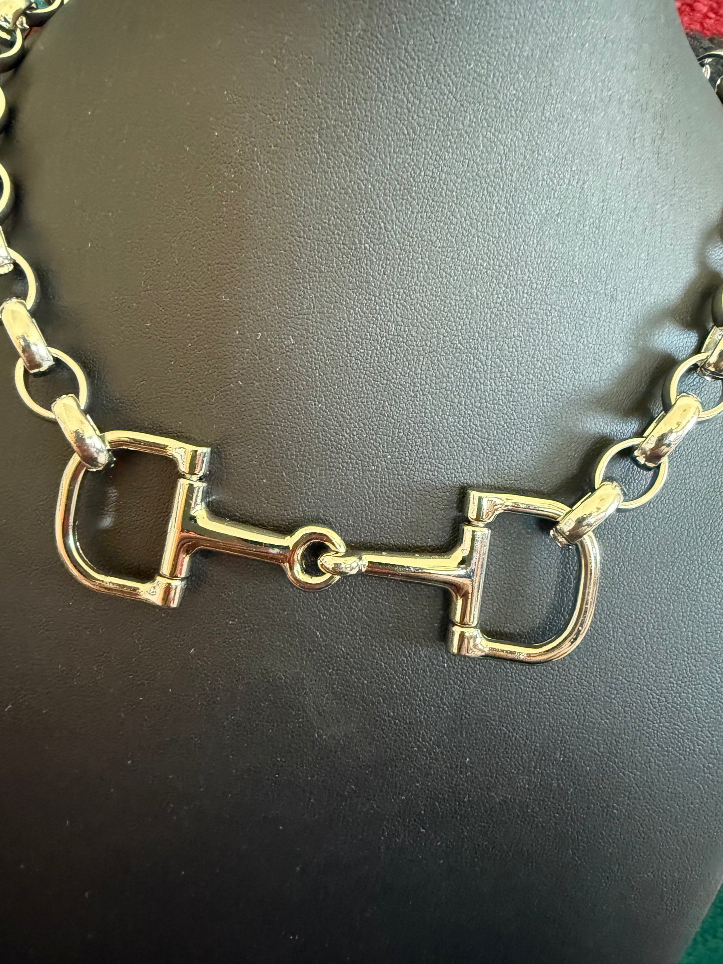 v2 V25 Sterling Silver Double Shackle Necklace 18" Long