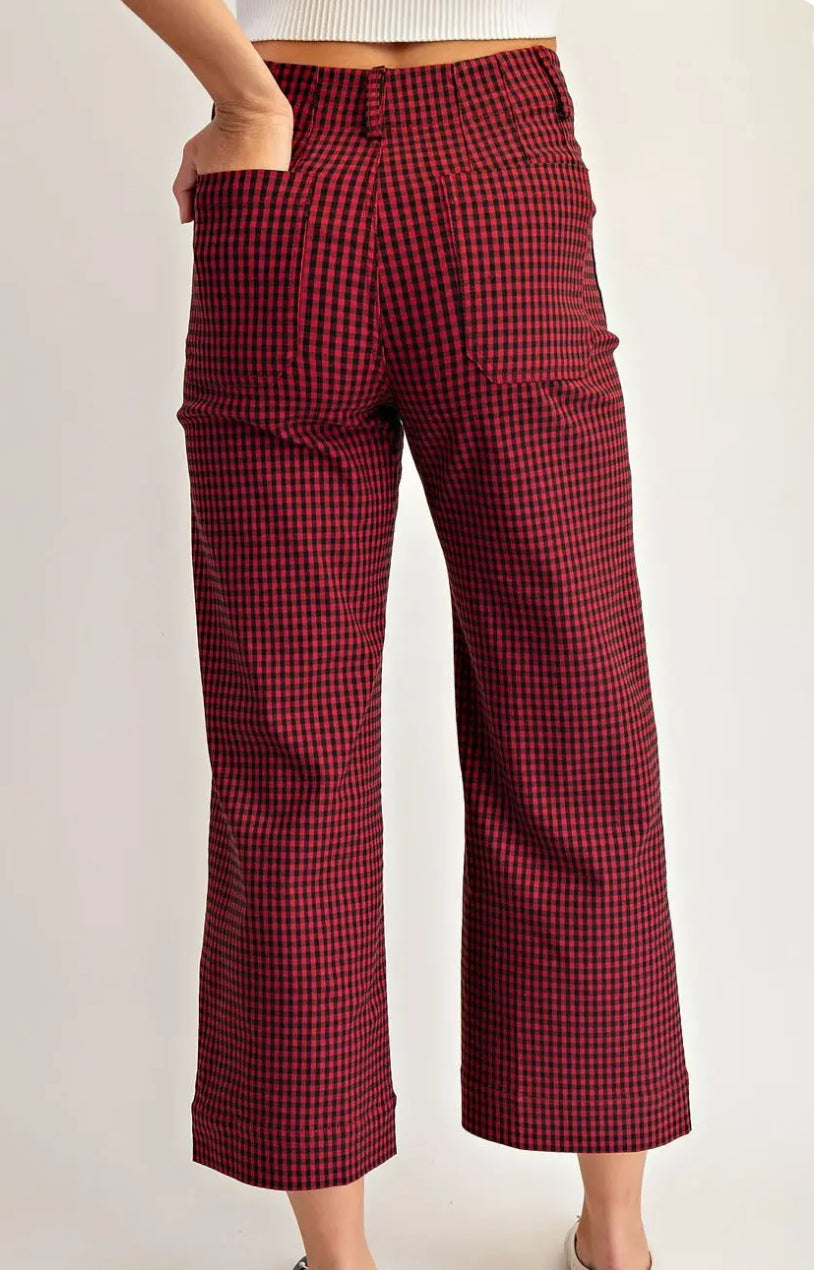 z Gingham Straight Leg Pant
