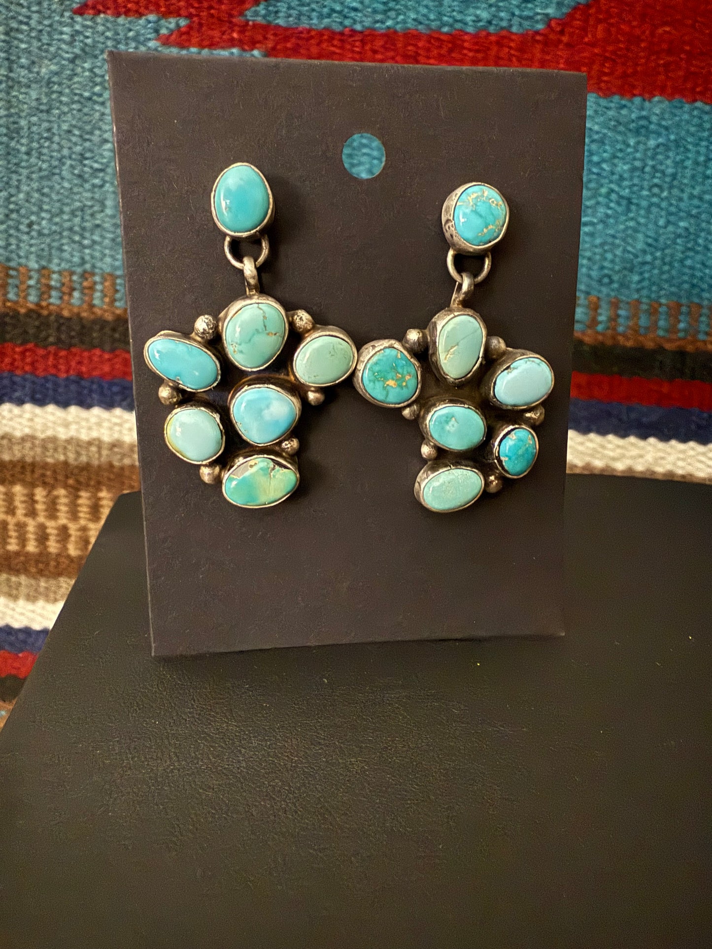 Sonoran Turquoise Cluster Earrings By Travis Jensen