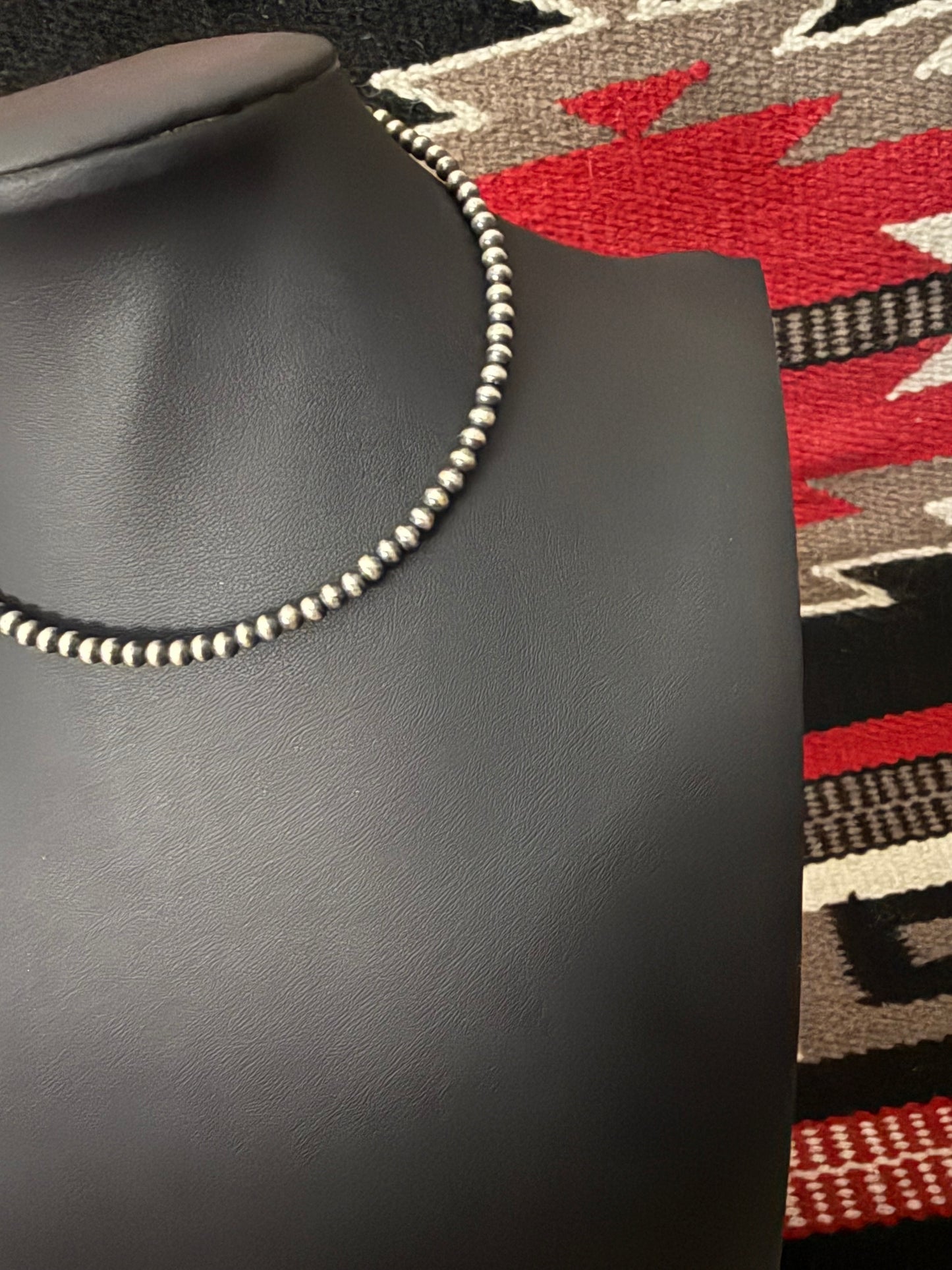 Sterling Silver Navajo Pearl Choker 4mm