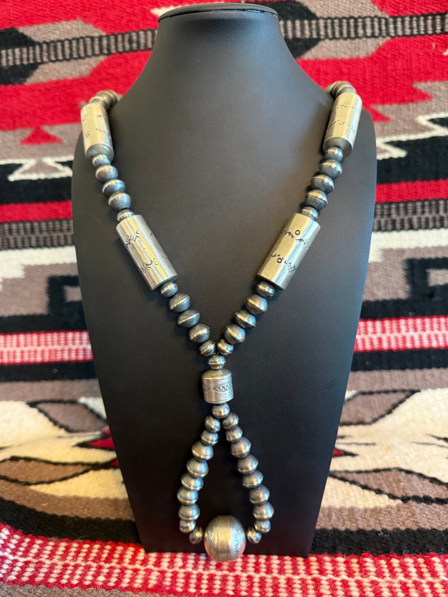 Handmade Navajo Pearl Necklace B 40" Long