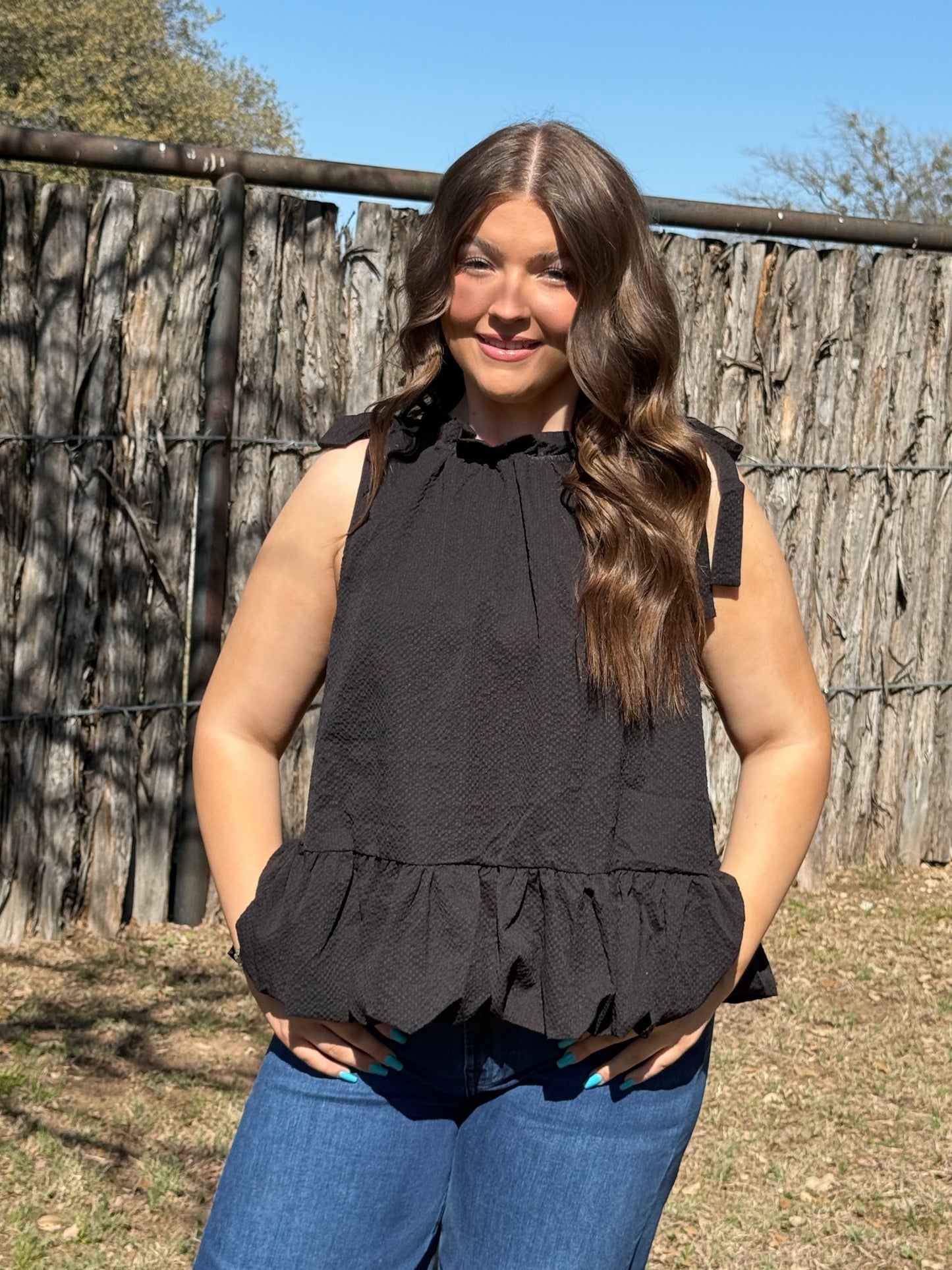 z Chic Ruffled Sleeveless Blouse