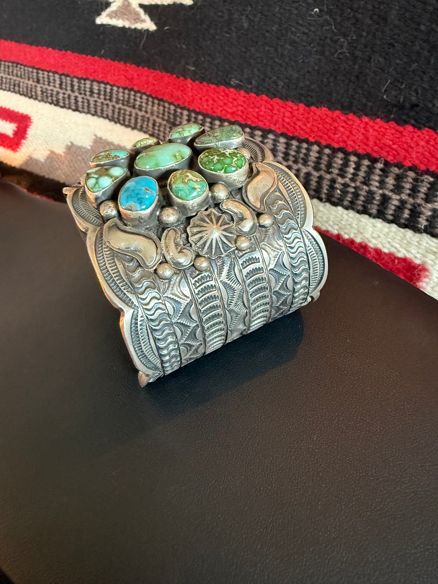 Sterling Silver and Turquoise Tillie John Cuff