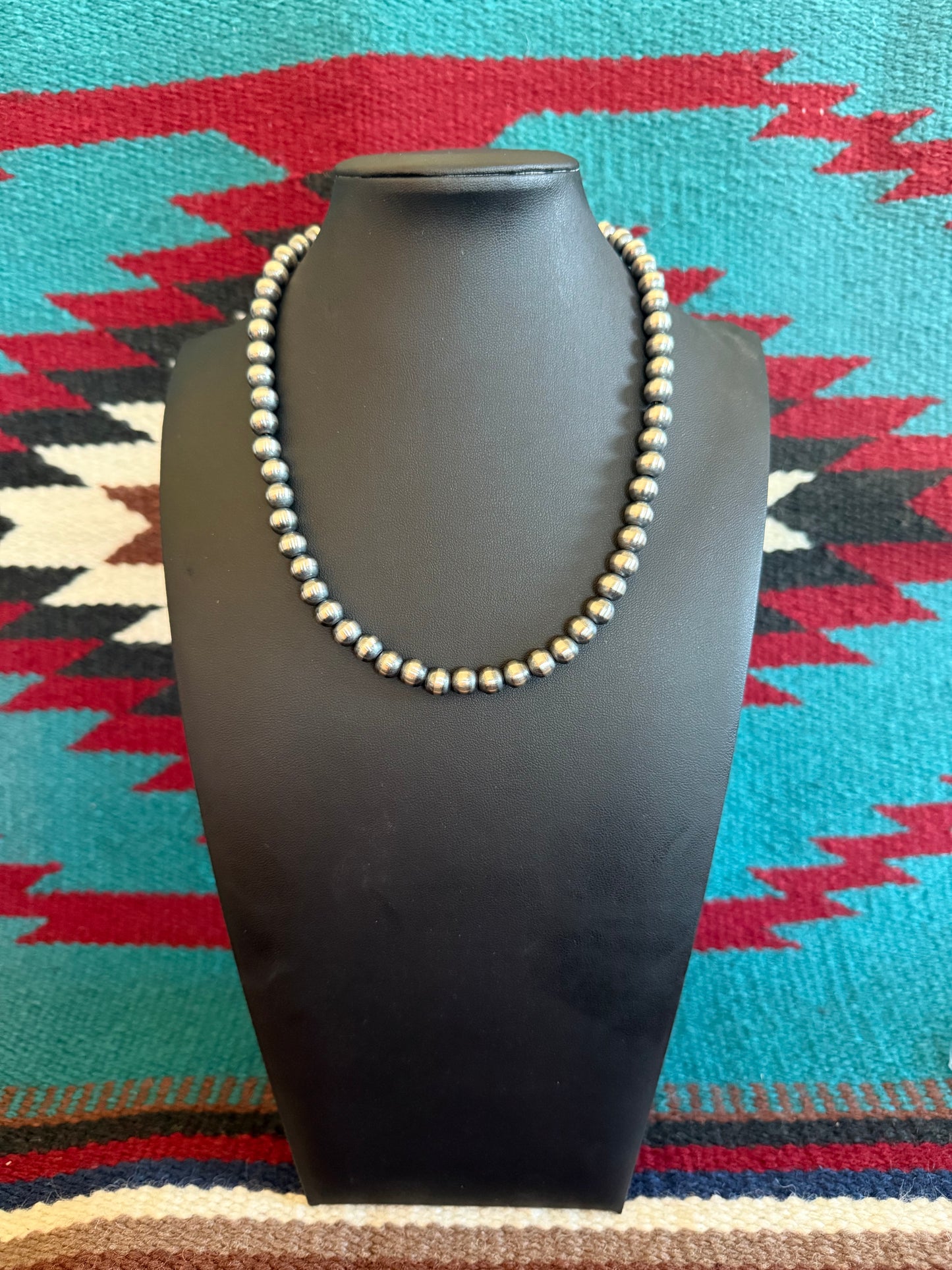 8mm Navajo Pearl Necklace 18" Long
