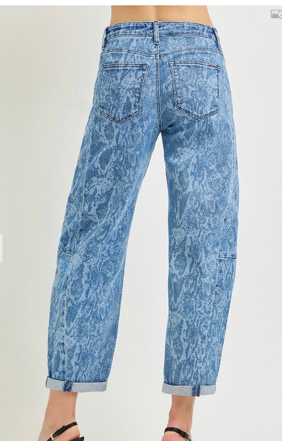z Python Denim Barrel Jeans