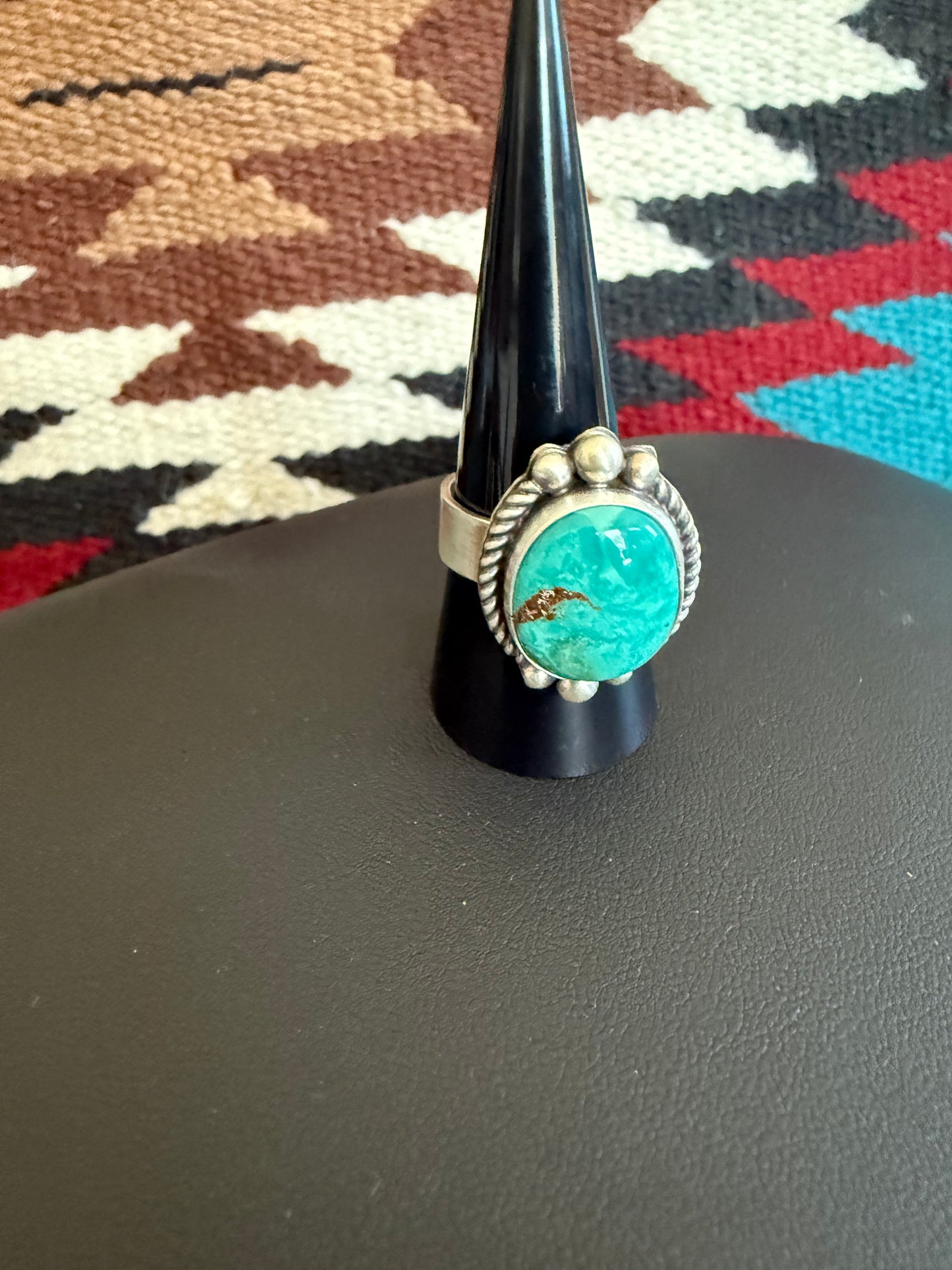 Sterling Silver Handmade and Royston Turquoise Ring