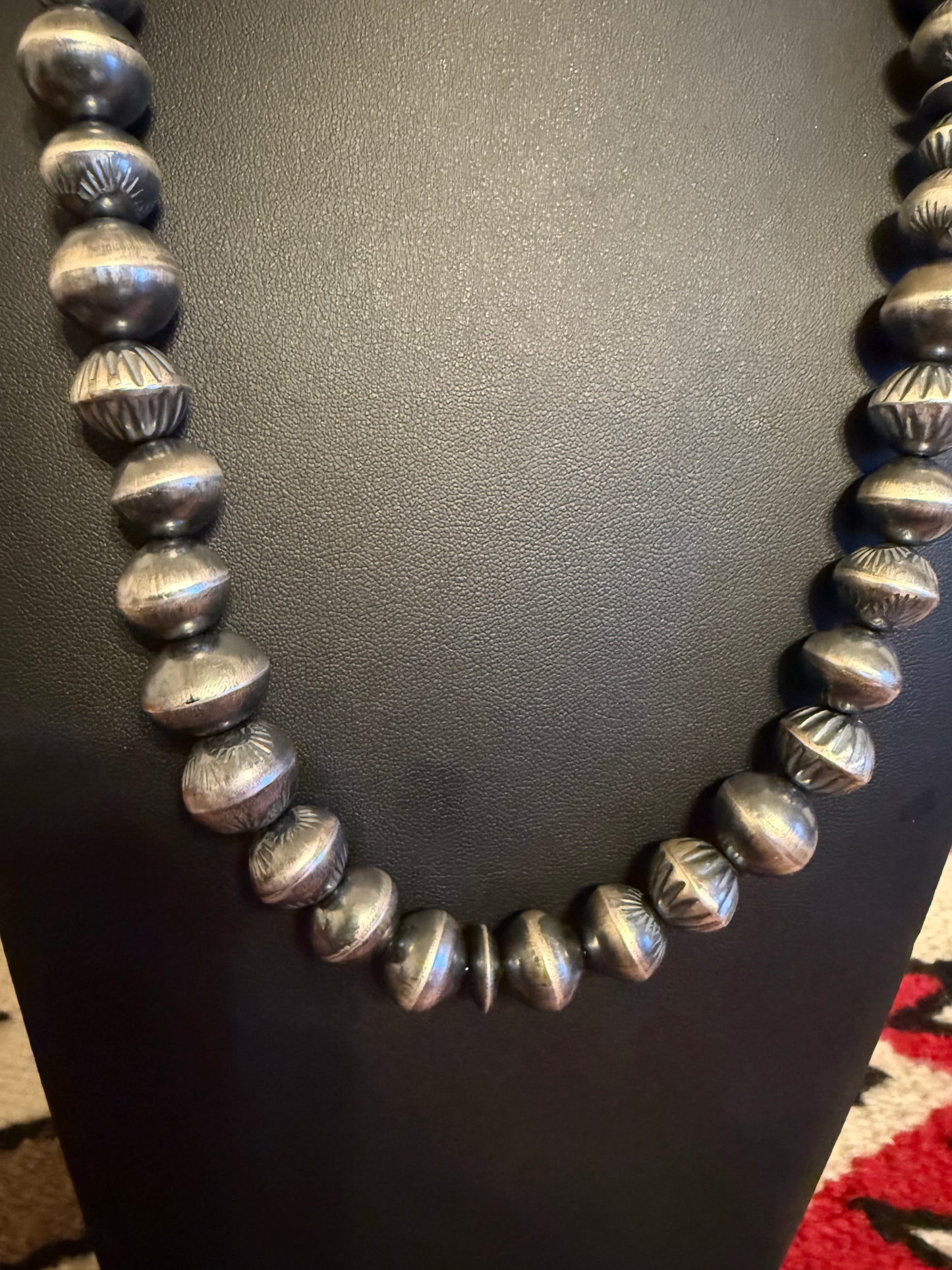 Handmade Navajo Pearls By Virginia Tso Classic 56 Necklace and Earrings