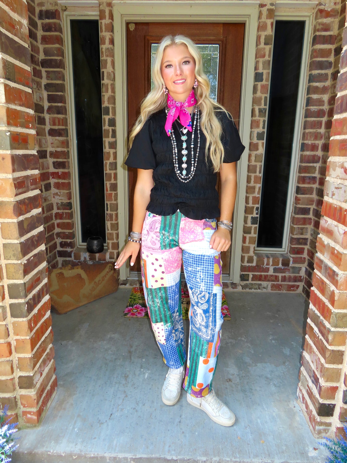 z Jewel Patch Barrel Jeans