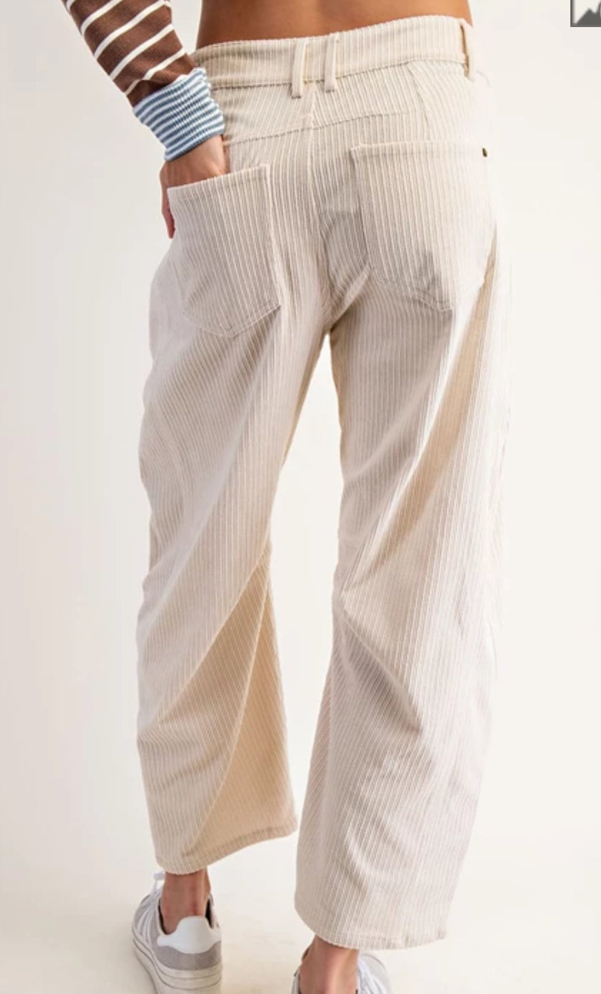 z. Corduroy Barrel Pants