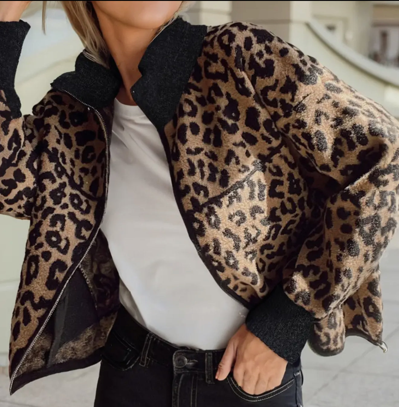 z Casual Leopard Jacket