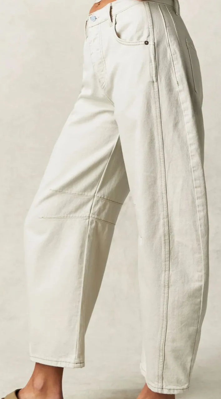 z Barrel Wide Leg Jeans with Pockets