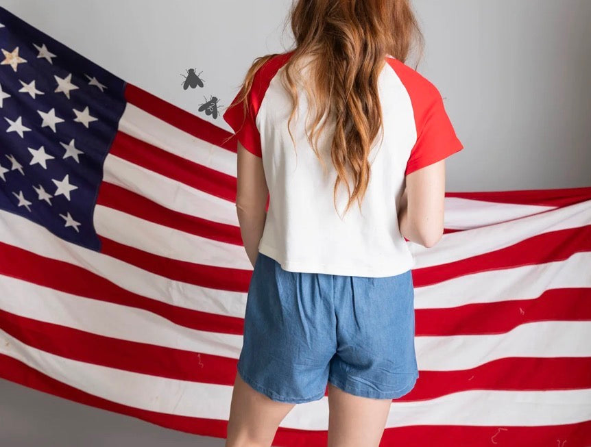 z Cute American Flag Tee