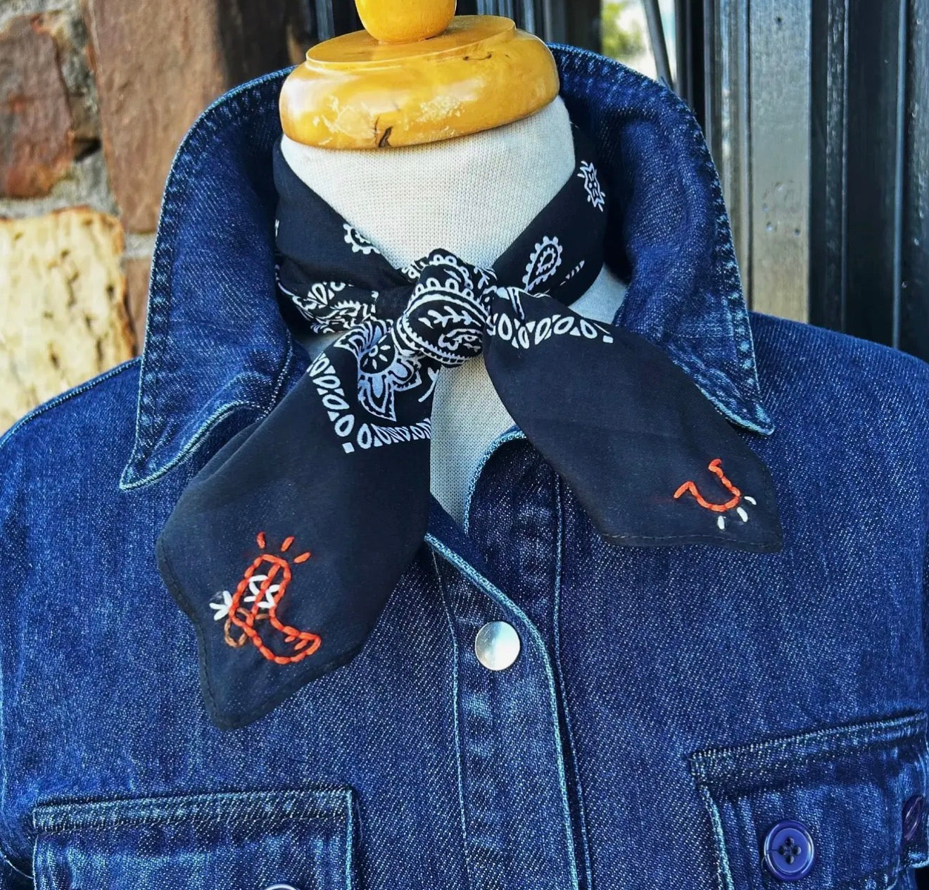 B Cowboy Bandana Black