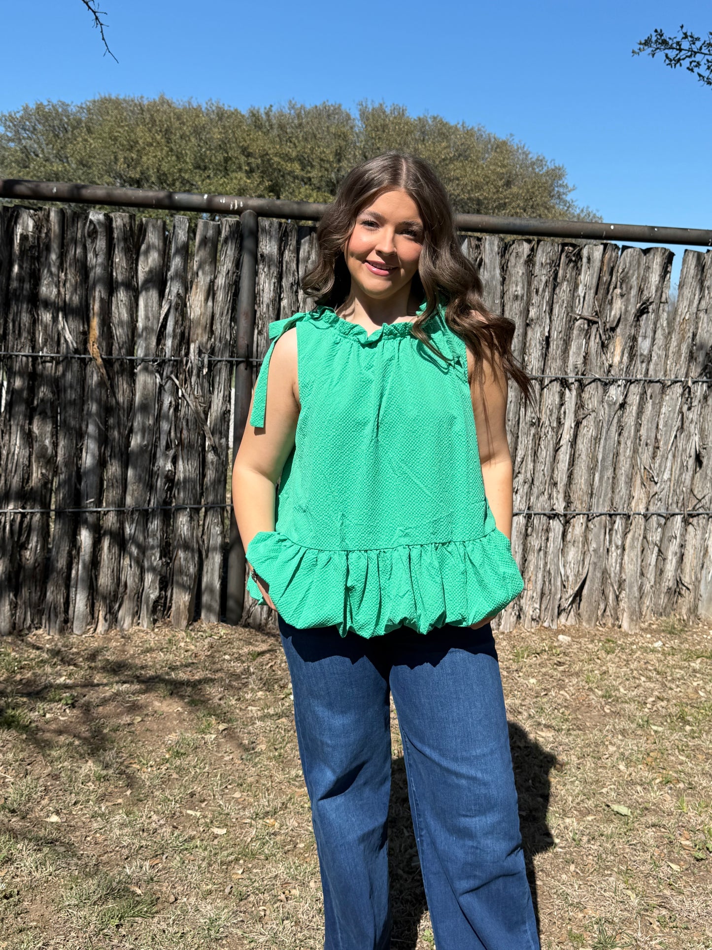 z Chic Ruffled Sleeveless Blouse