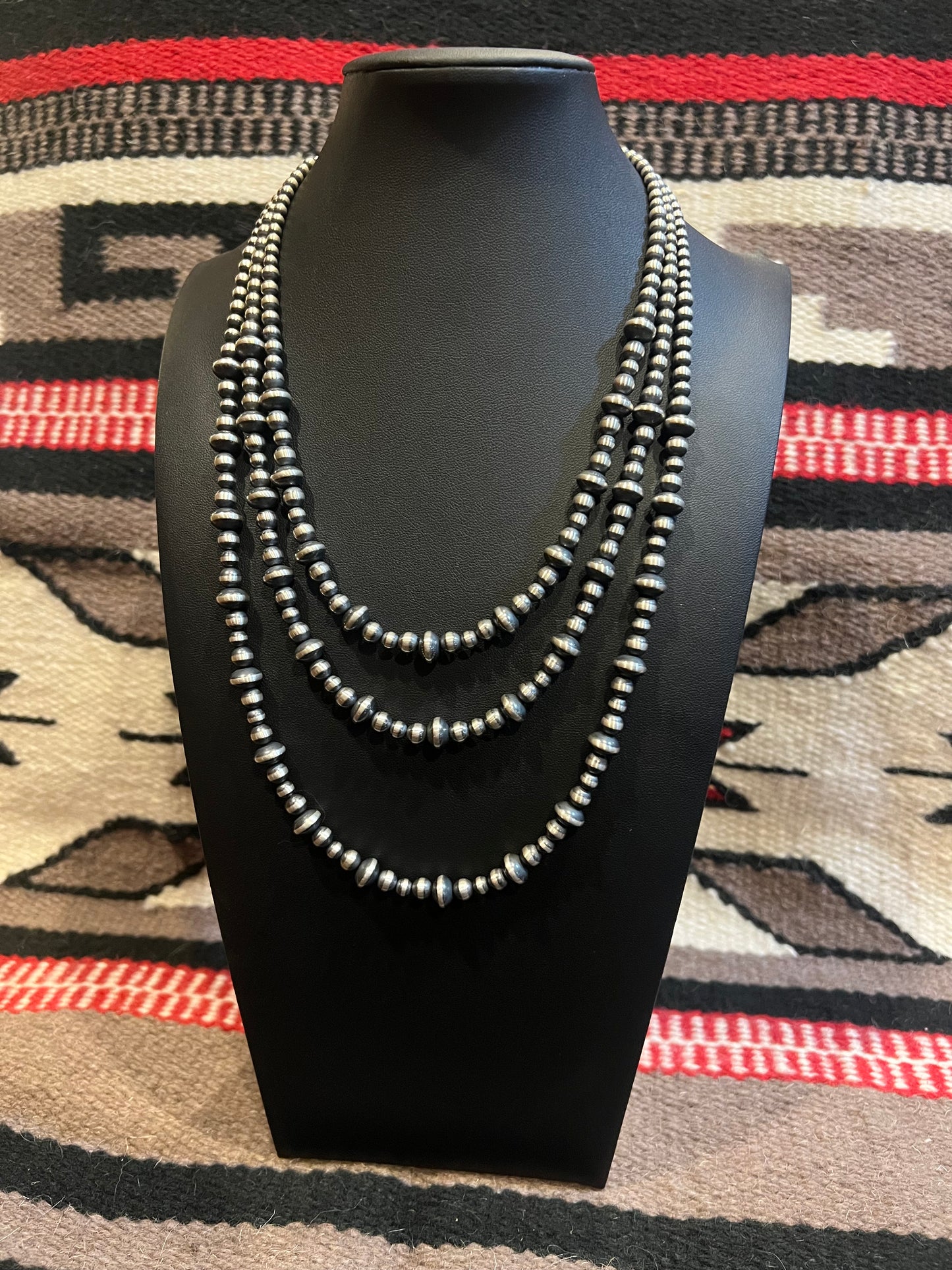 MB3 Sterling Silver Navajo Pearl Necklace 20" Long
