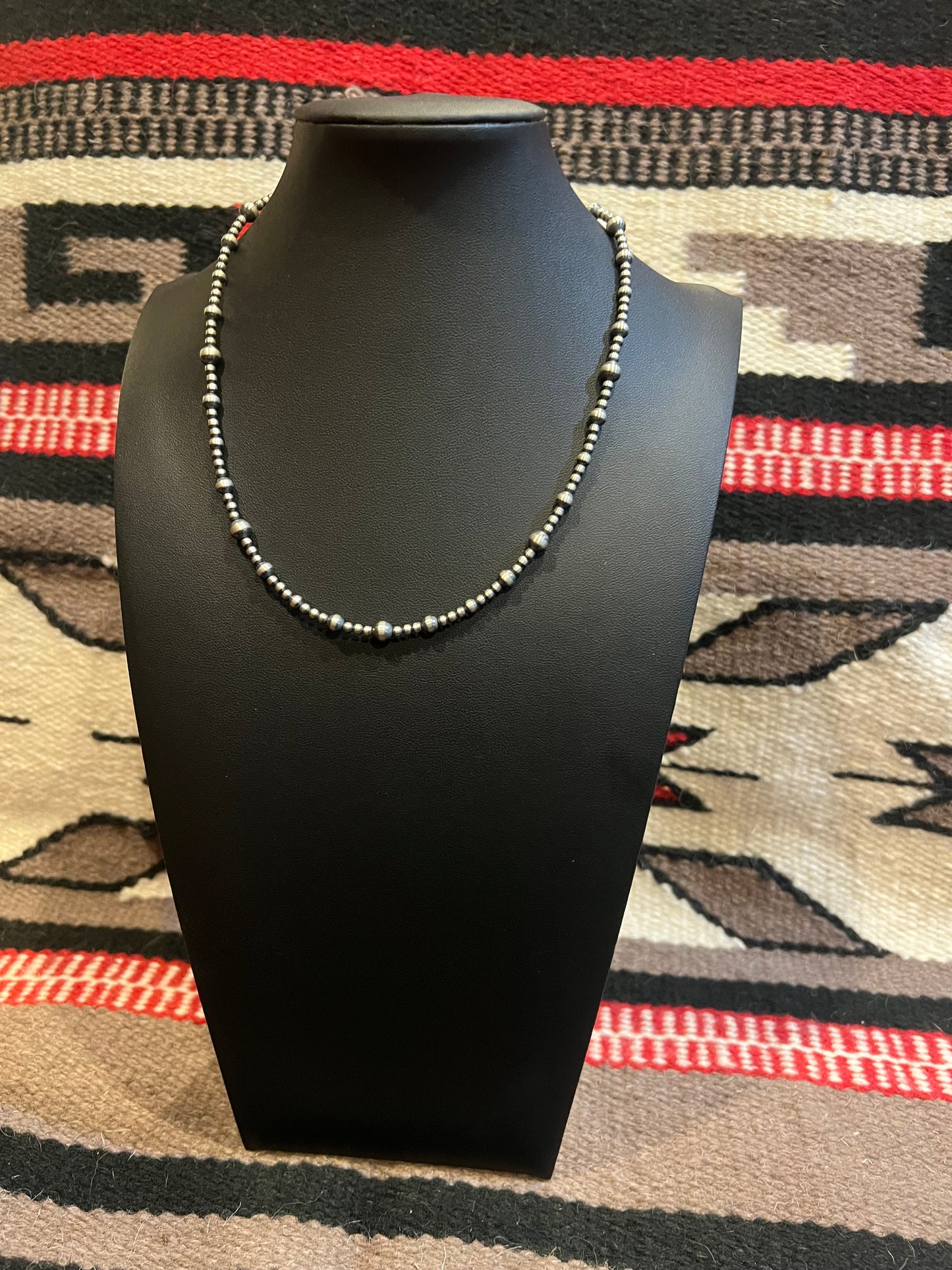 MB4 Sterling Silver Navajo Pearl Necklace 18" Long