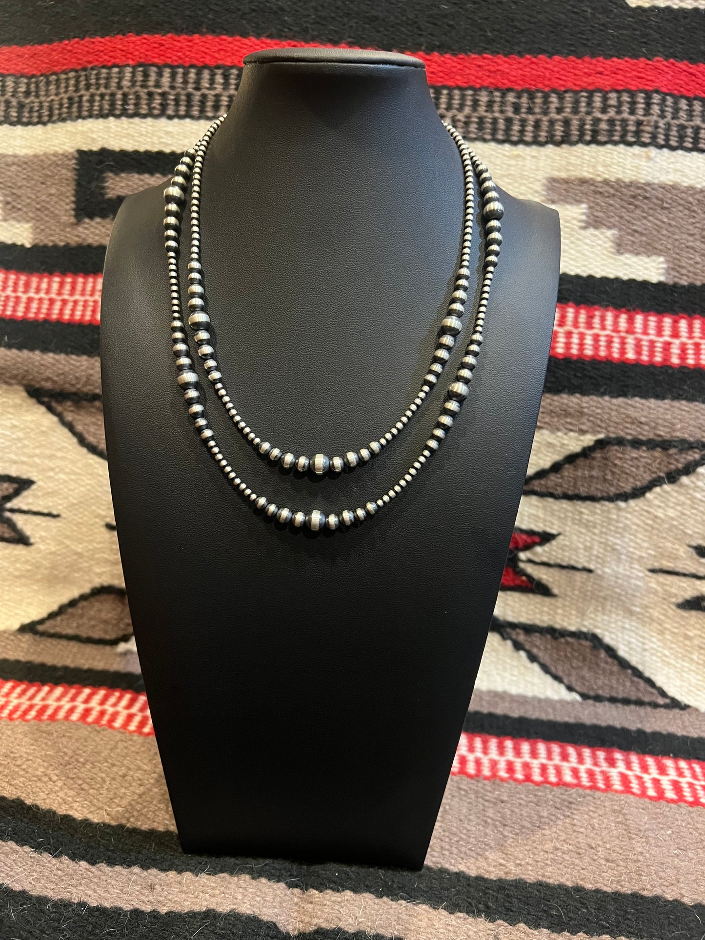 MB5 Sterling Silver Navajo Pearl Necklace 20" Long