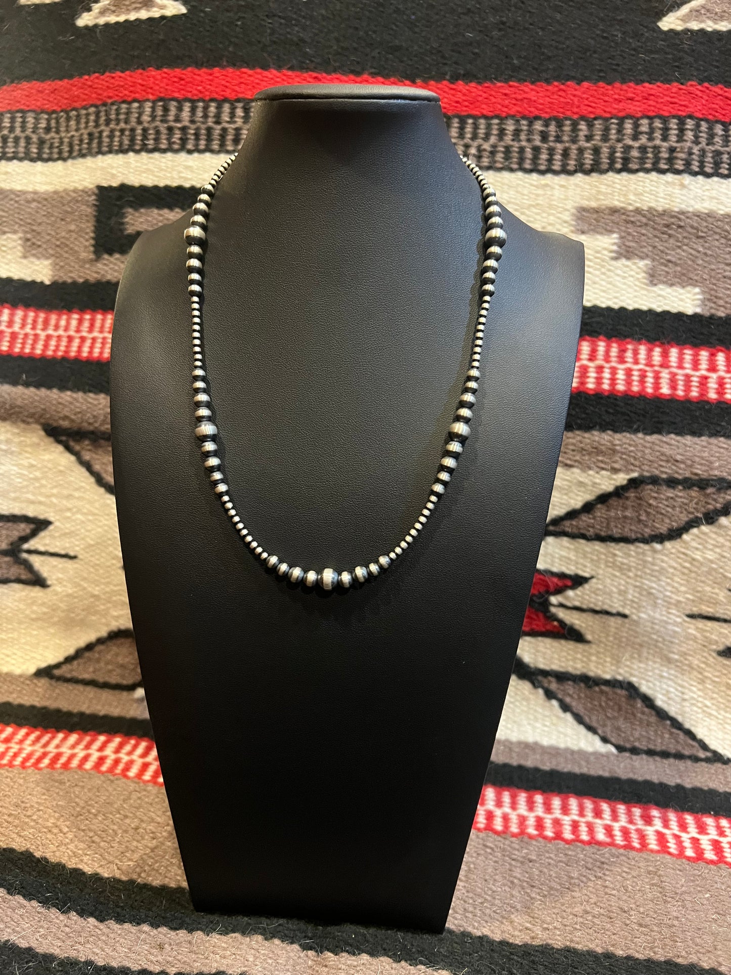 MB5 Sterling Silver Navajo Pearl Necklace 20" Long