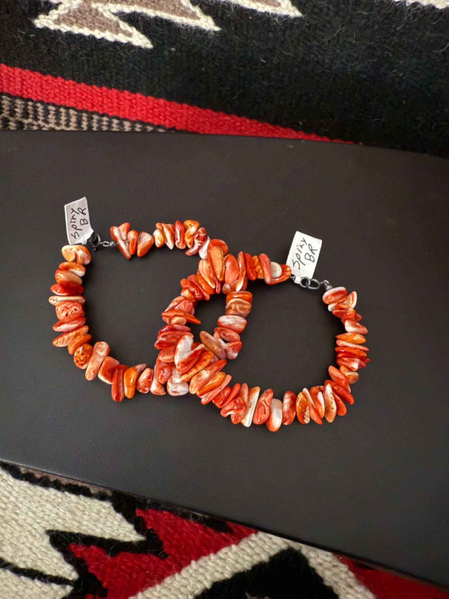 Orange Spiny Nugget Bracelet