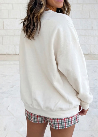 z   Merry Plaid Crewneck and Short Set