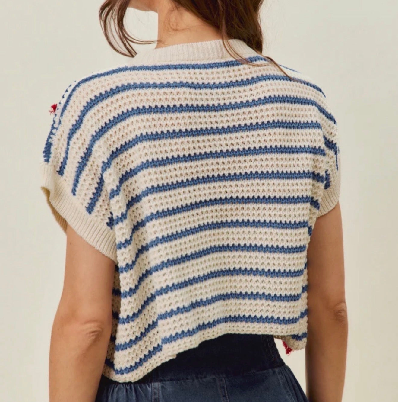 z   4th Of July Sweater Vest Top