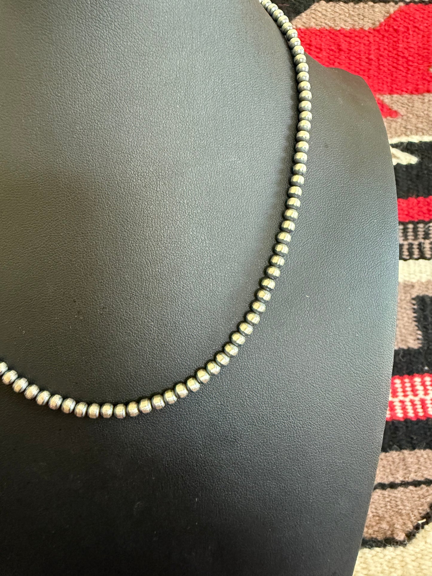 4mm Navajo Pearl Necklace 18" Long