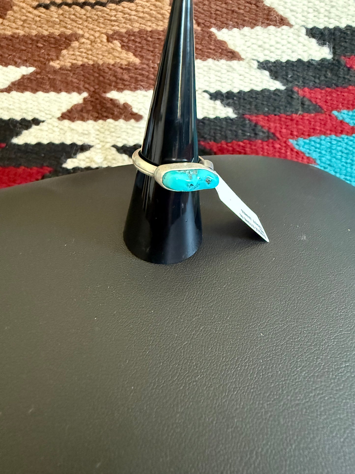 Sterling Silver and Kingman Turquoise Ring Size 8