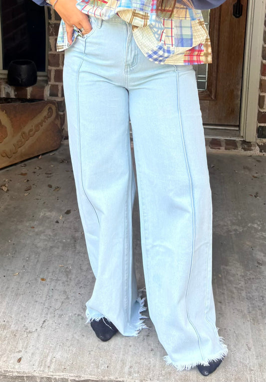 z   Light Washed Denim Pants