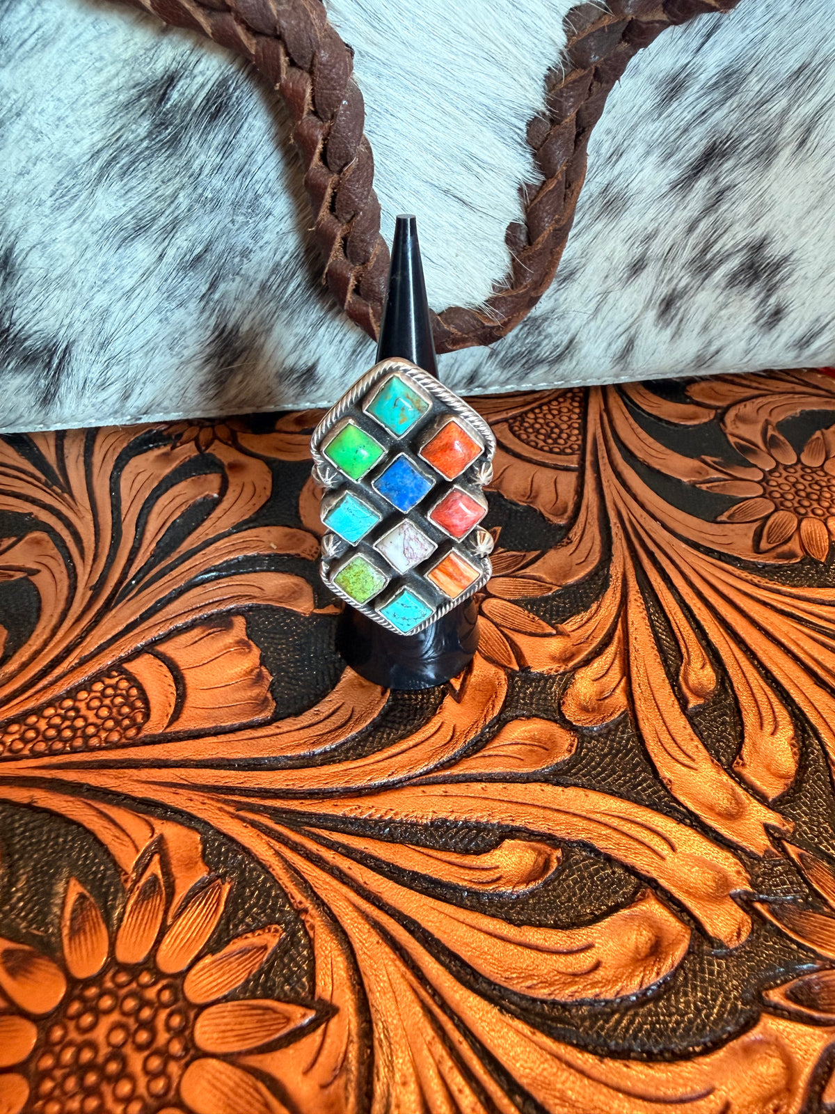 Mixed Stone Cluster Ring Size 6 By Geraldine James
