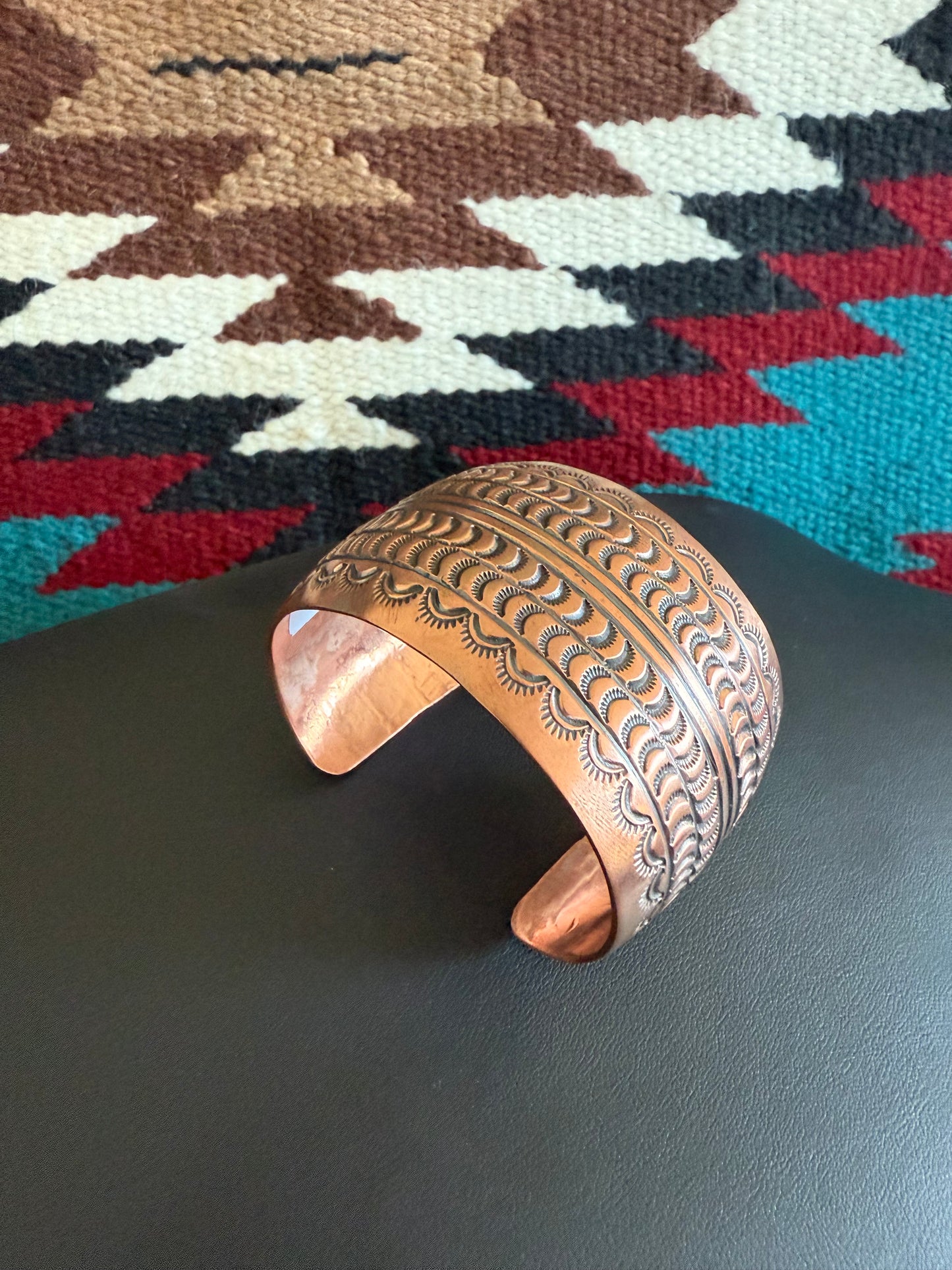 Copper Stamped Cuff #2