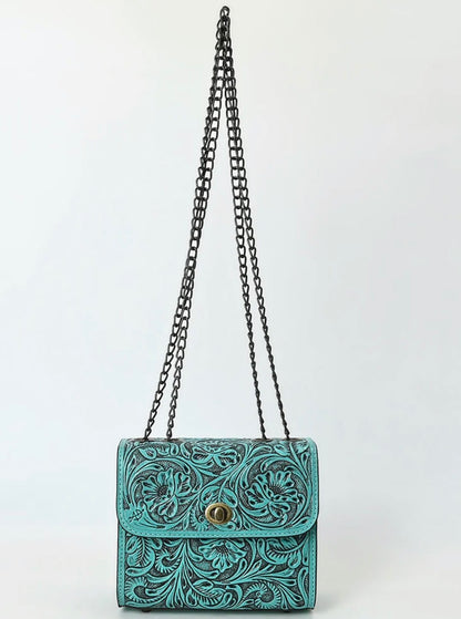American Darling Hand-Tooled Leather Small Cross Body Bag