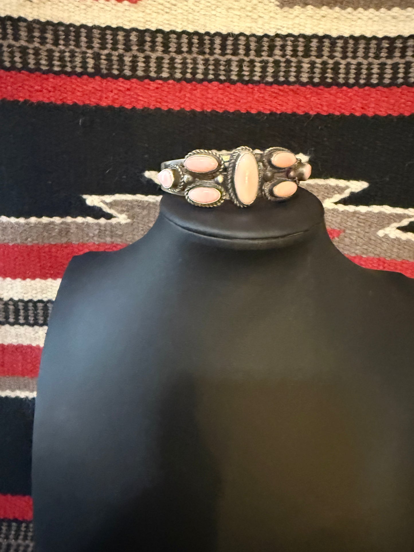 Pink Conch Multi Stone Cuff By Vicky Hicks