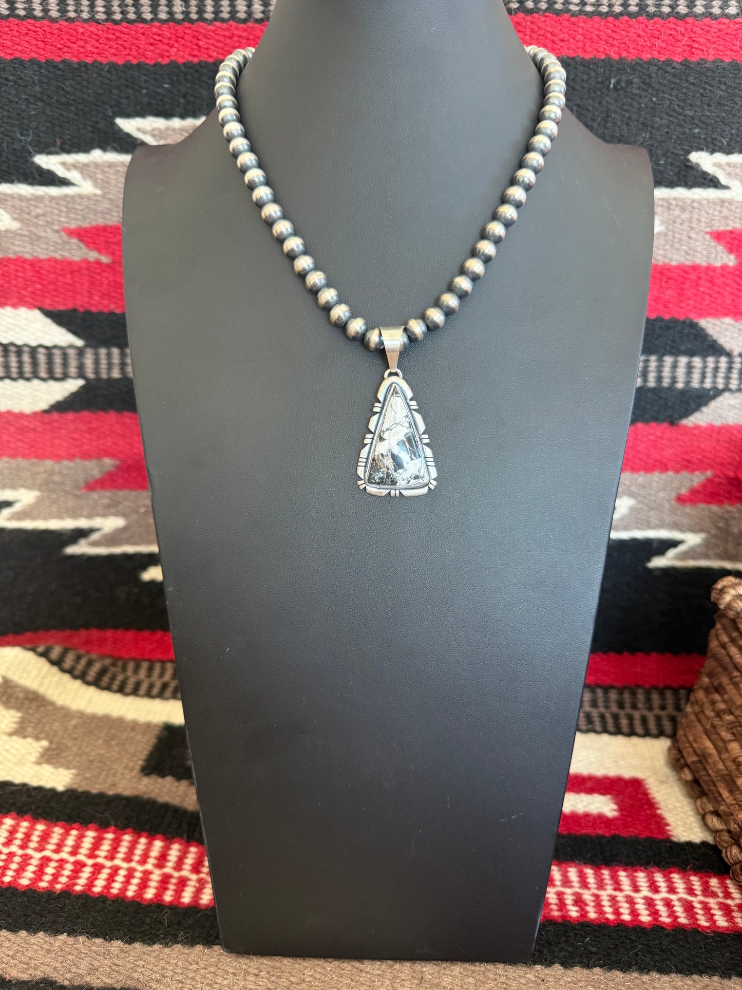 White Buffalo Pendant By Randy Billy