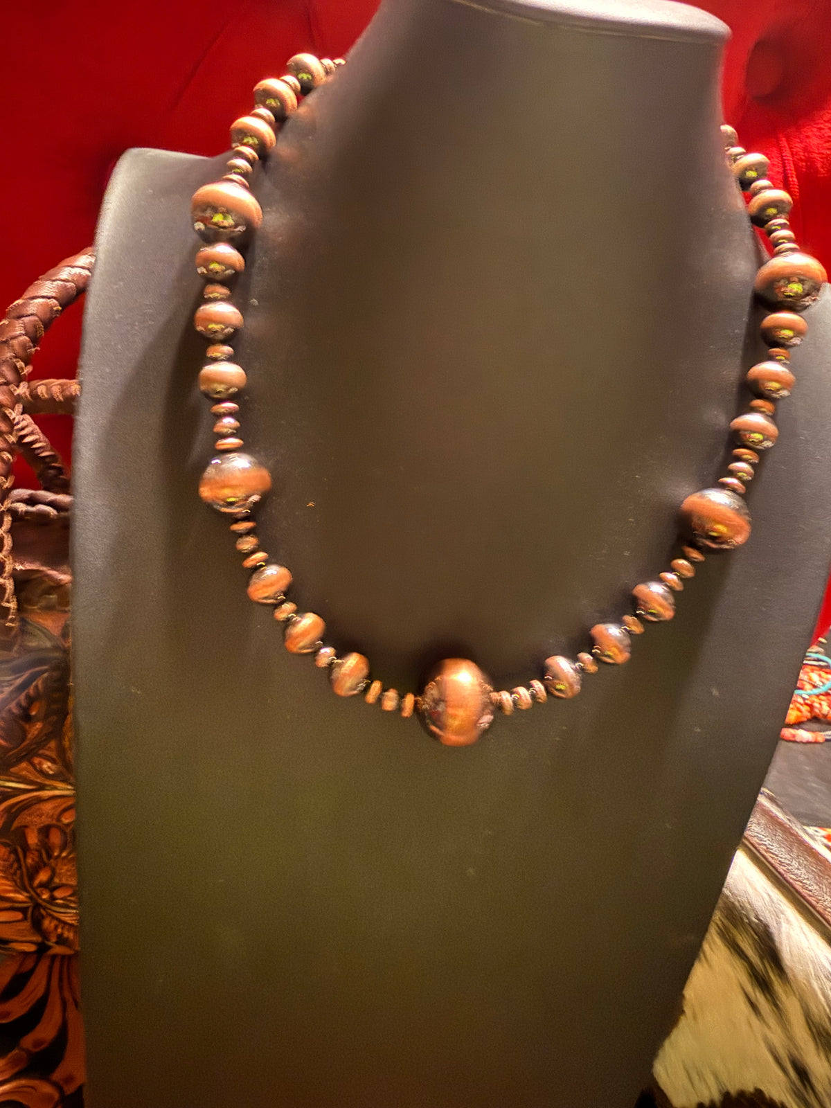 Mixed Copper Navajo Pearl Style Necklace
