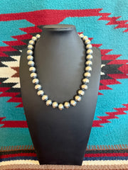 14mm Sterling Silver Navajo Pearl Neclace  20