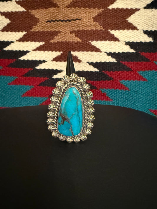 Readda Begay Navajo Kingman Turquoise Ring