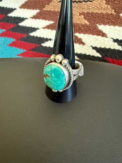 Sterling Silver Handmade and Royston Turquoise Ring
