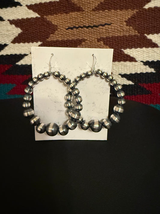 Sterling Silver Navajo Pearl Earrings