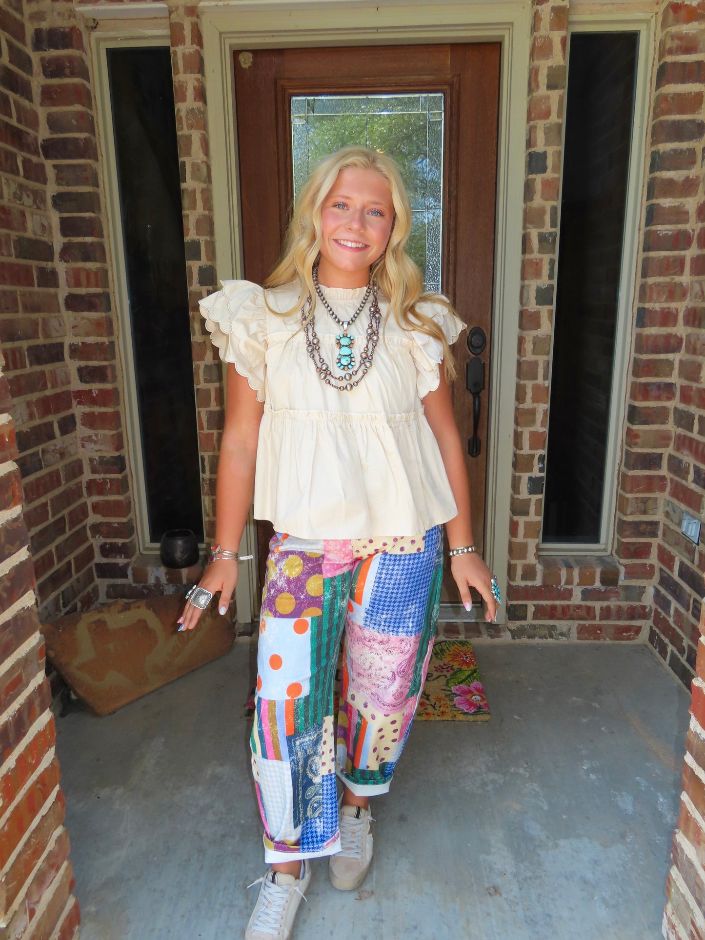z   Jewel Patch Barrel Jeans