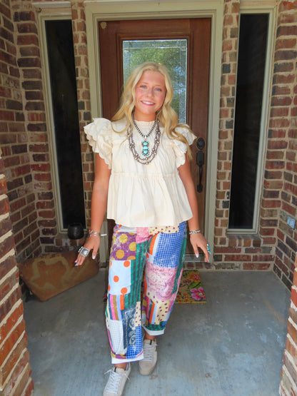 z   Jewel Patch Barrel Jeans