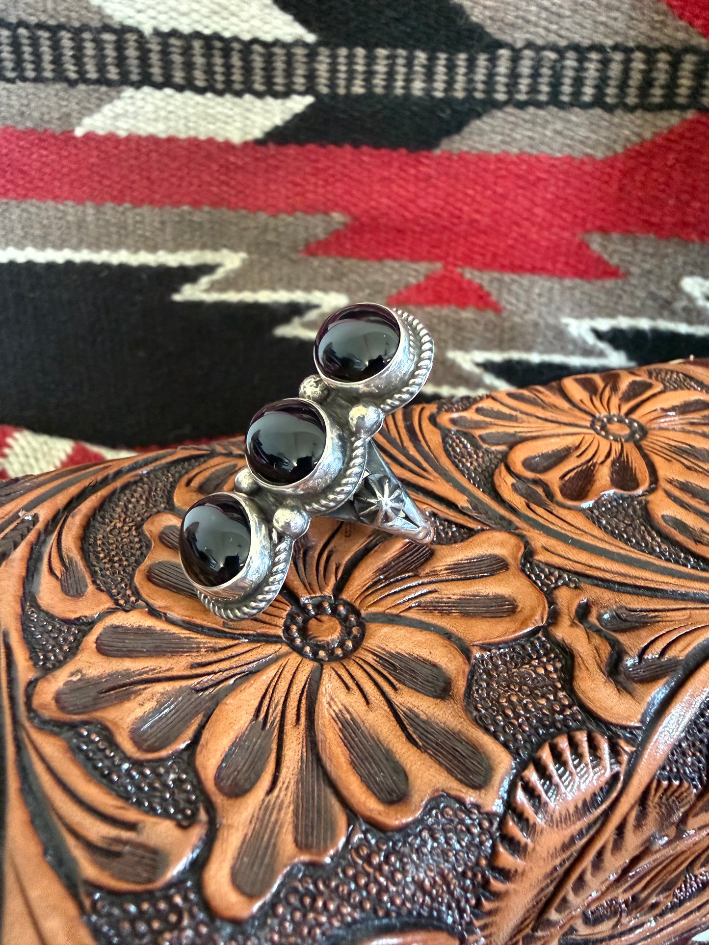 Black Onyx Stone Ring By Calvin Belen