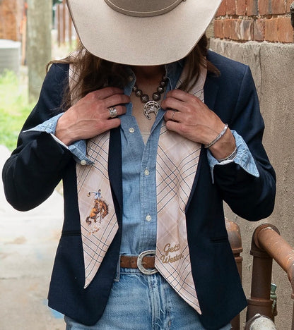 BOLI™ - Gettin' Western - Tan & Blue Plaid