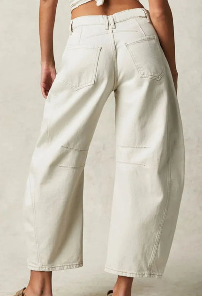 z   Barrel Wide Leg Jeans with Pockets