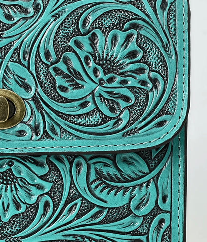 American Darling Hand-Tooled Leather Small Cross Body Bag